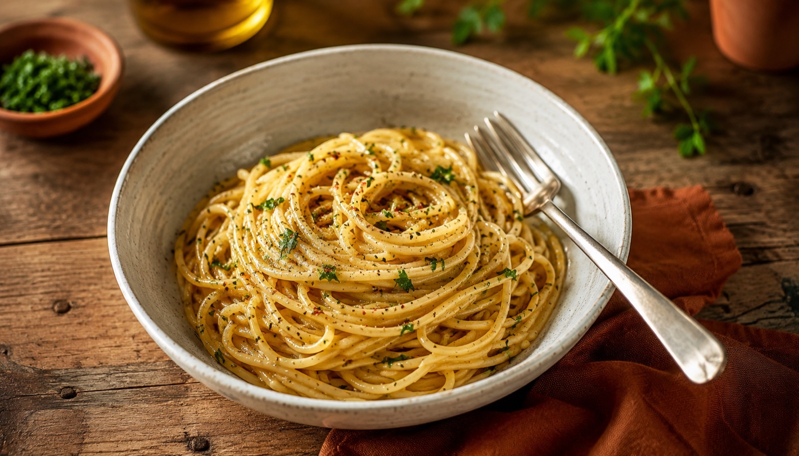 A bowl of weeknight pasta